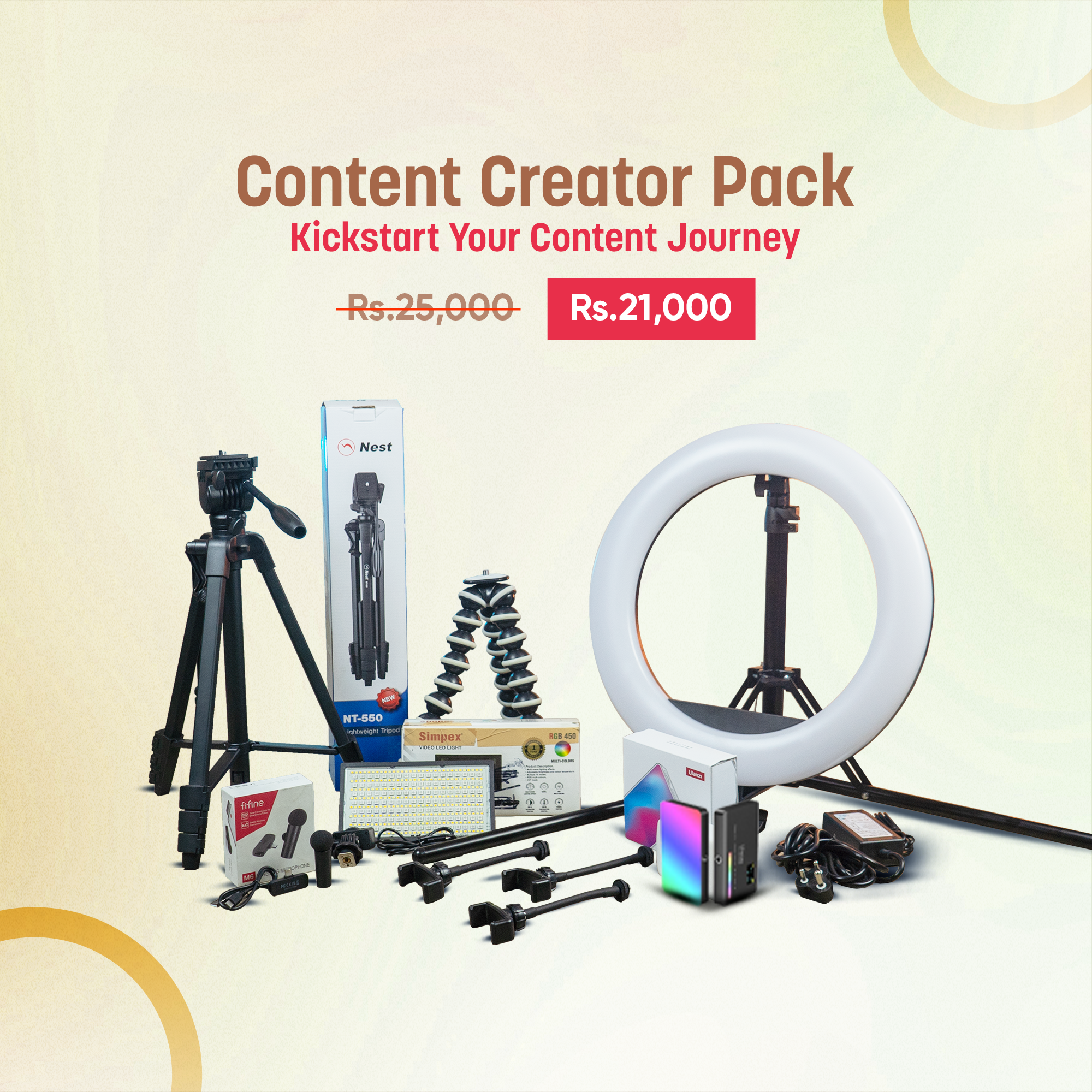 content creator pack